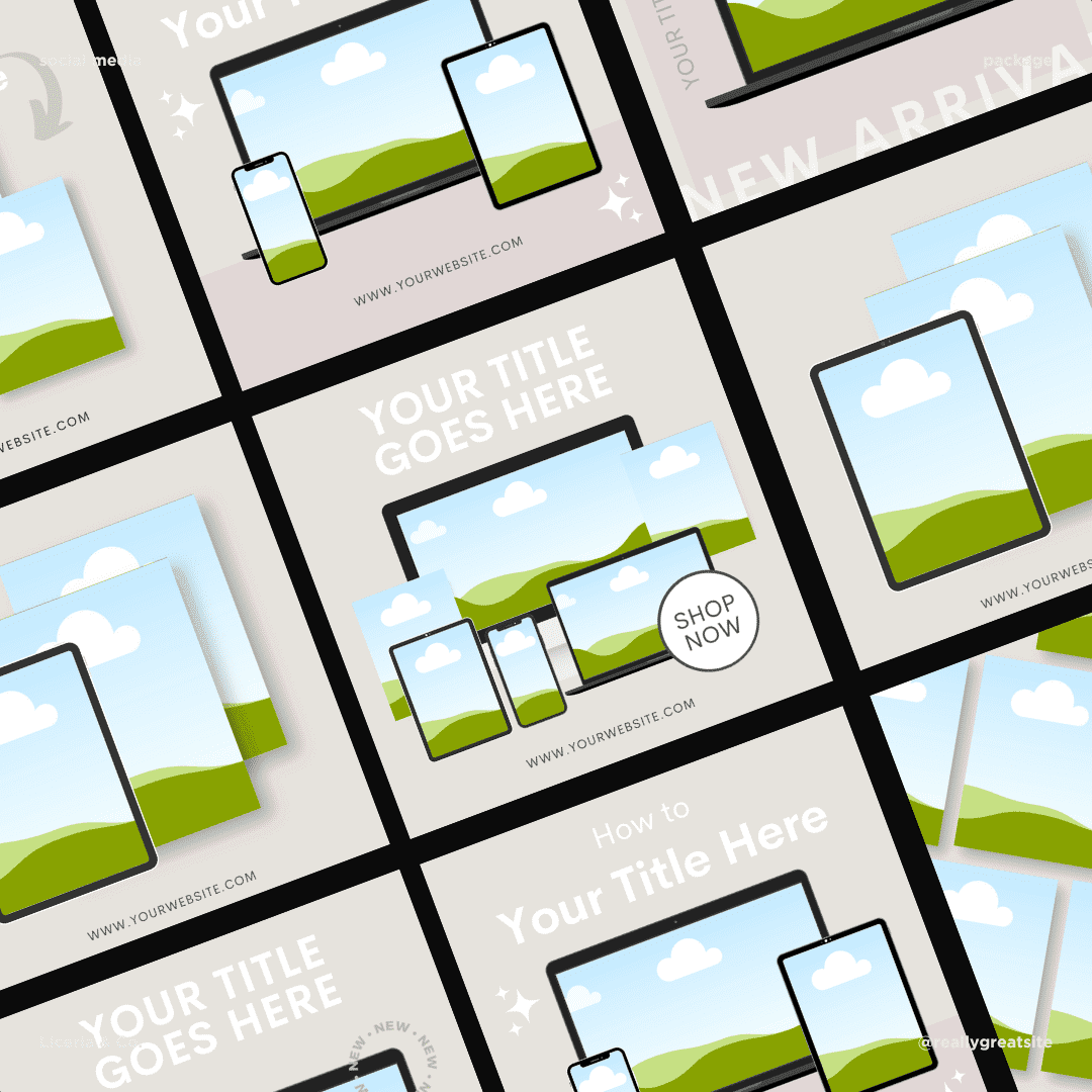 12 Instagram Digital Mockups | Canva Template