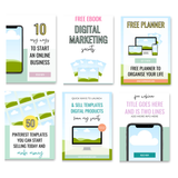 50 Pinterest Canva Templates for Bloggers and Digital Product Sellers