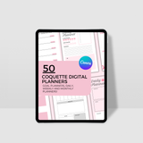 Coquette Digital Planner | 50-Page Canva Template PLR & MRR