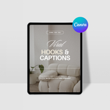 30 Days of Viral Instagram & TikTok Hooks and Caption + Canva Guide | PLR + MRR