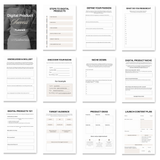 Digital Products Success Planner - Canva Template with MRR