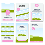 20 Pinterest Canva Templates - Customizable & Resellable - Available in Pink and Blue