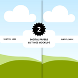 Editable Canva Template: Digital Papers Etsy Mockup for 20 Listings