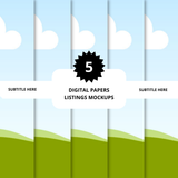 Editable Canva Template: Digital Papers Etsy Mockup for 20 Listings