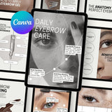 50 Eyebrow and Microblading Instagram Posts | Canva Template with MRR & PLR