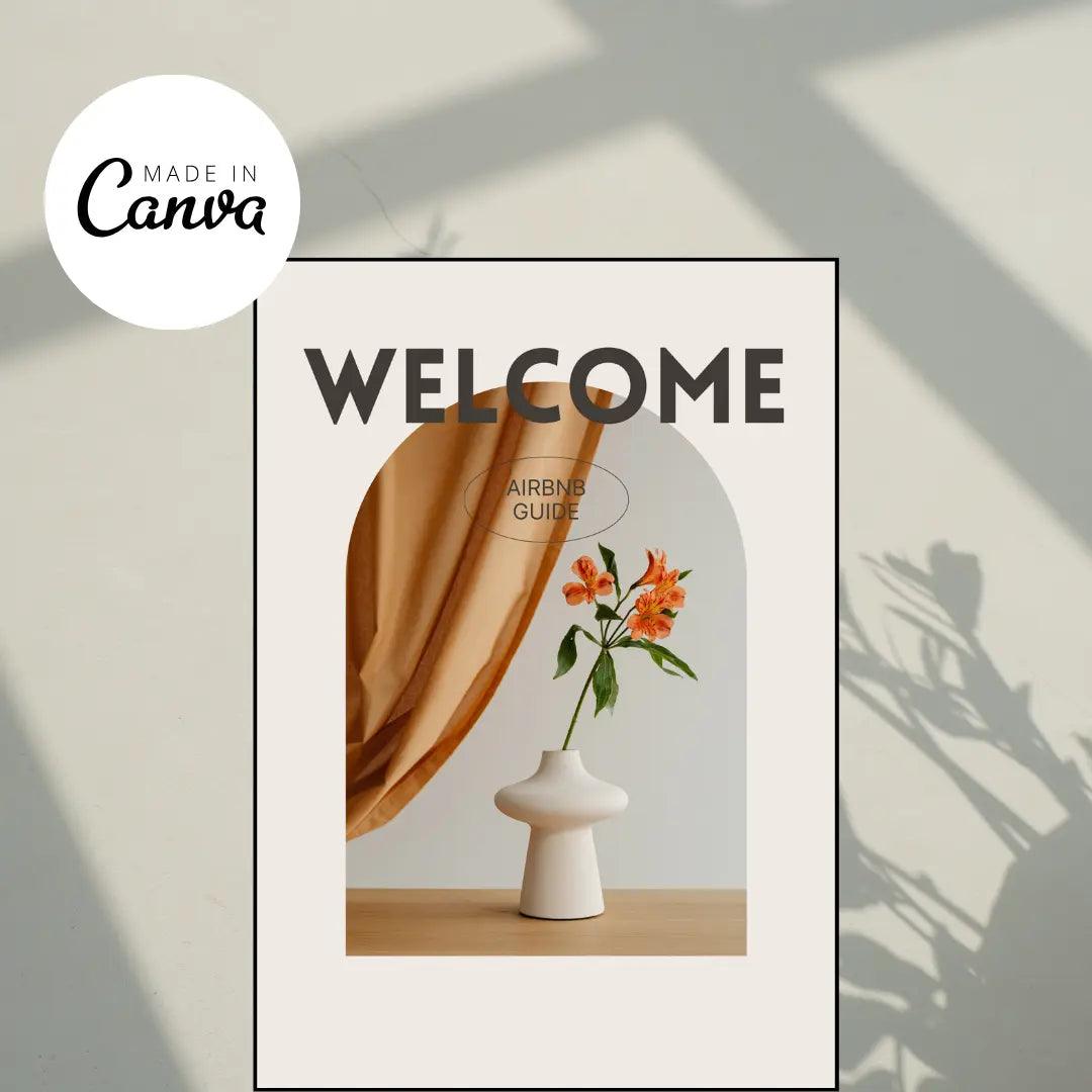 15-Page Airbn Welcome Book | Canva Template