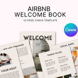 Airbnb Welcome Book Digital Bundle: 2 Canva Templates + FREE Instagram Profile Mockup