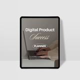 Digital Products Success Planner - Canva Template with MRR