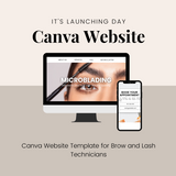 Canva Website Template for Brow and Lash Technicians | 9 pages