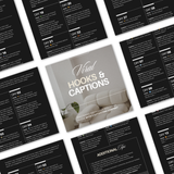 30 Days of Viral Instagram & TikTok Hooks and Caption + Canva Guide | PLR + MRR - socuteagency