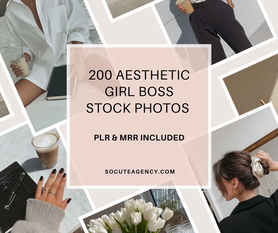 200 Neutral Girl Boss Stock Photos – PLR & MRR Included - socuteagency
