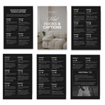 30 Days of Viral Instagram & TikTok Hooks and Caption + Canva Guide | PLR + MRR - socuteagency