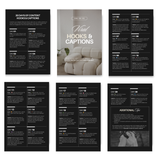 30 Days of Viral Instagram & TikTok Hooks and Caption + Canva Guide | PLR + MRR - socuteagency
