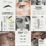 50 Eyebrow and Microblading Instagram Posts | Canva Template with MRR & PLR
