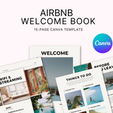 Airbnb Welcome Book | 15-Page Canva Template  | Design Variation