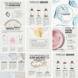 50 Canva Instagram Templates for Skincare Beauty Bloggers PLR & MRR
