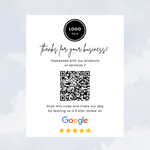 Google Reviews | Business Review Link QR Code | 1 Page Canva Template
