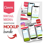 Instagram and TikTok Profile Mockup Bundle Canva Template